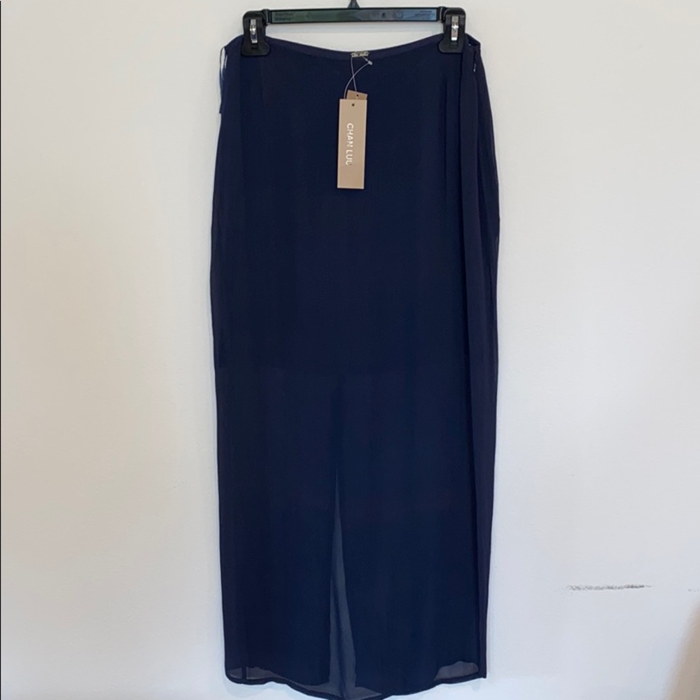 Chan Luu navy blue skirt